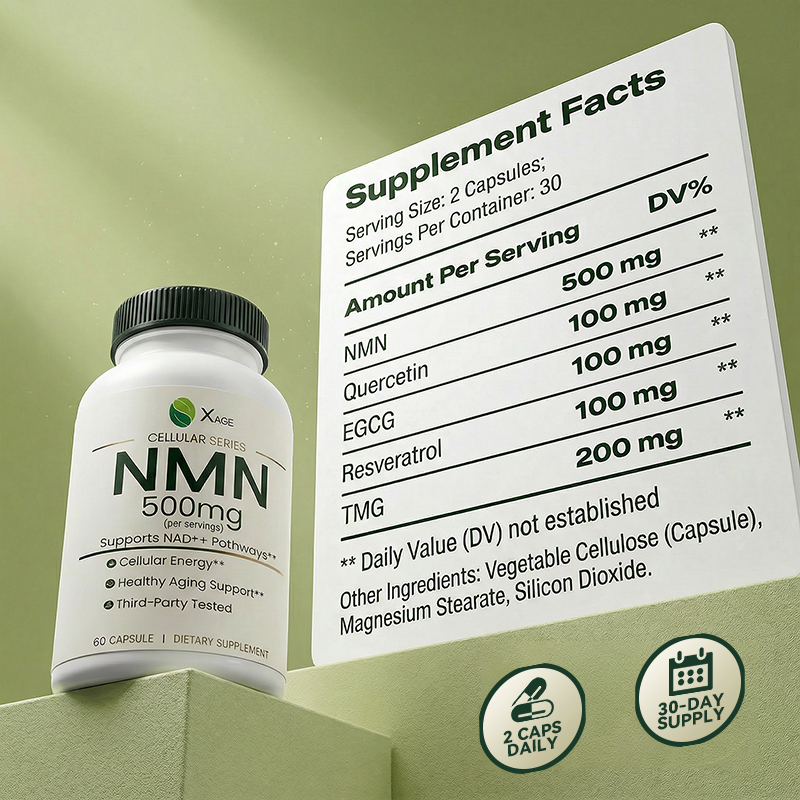 NMN Supplement – 15,000mg Total NMN per Bottle – High-Potency Formula Supporting NAD⁺ Pathways, Cellular Energy & Healthy Aging – 60 Capsules